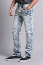 Quilted panel above the knee