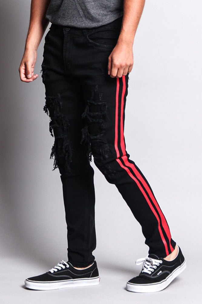 Narrow leg seen in profile