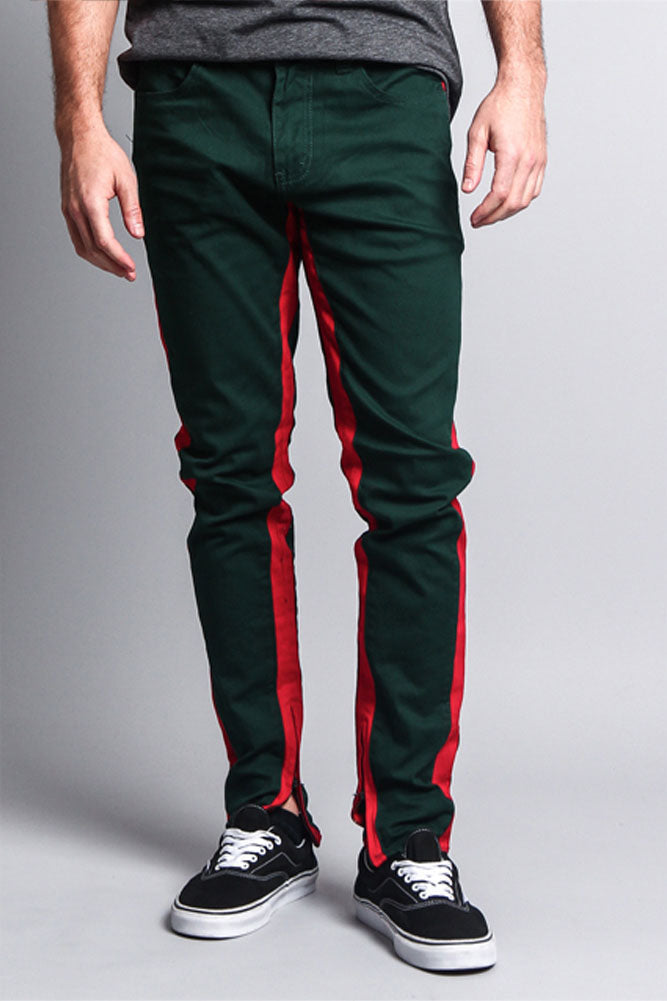 Black track style skinny jeans