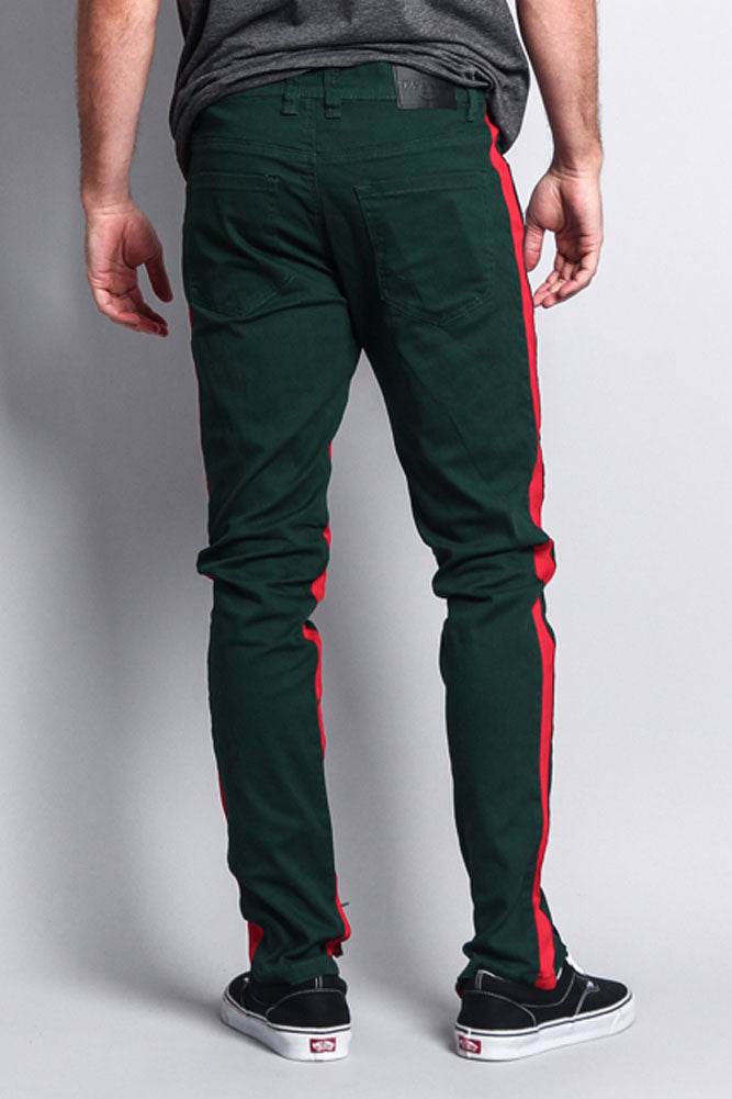 Zip detail near the ankle