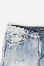 Distressed Scrunched Skinny Jeans