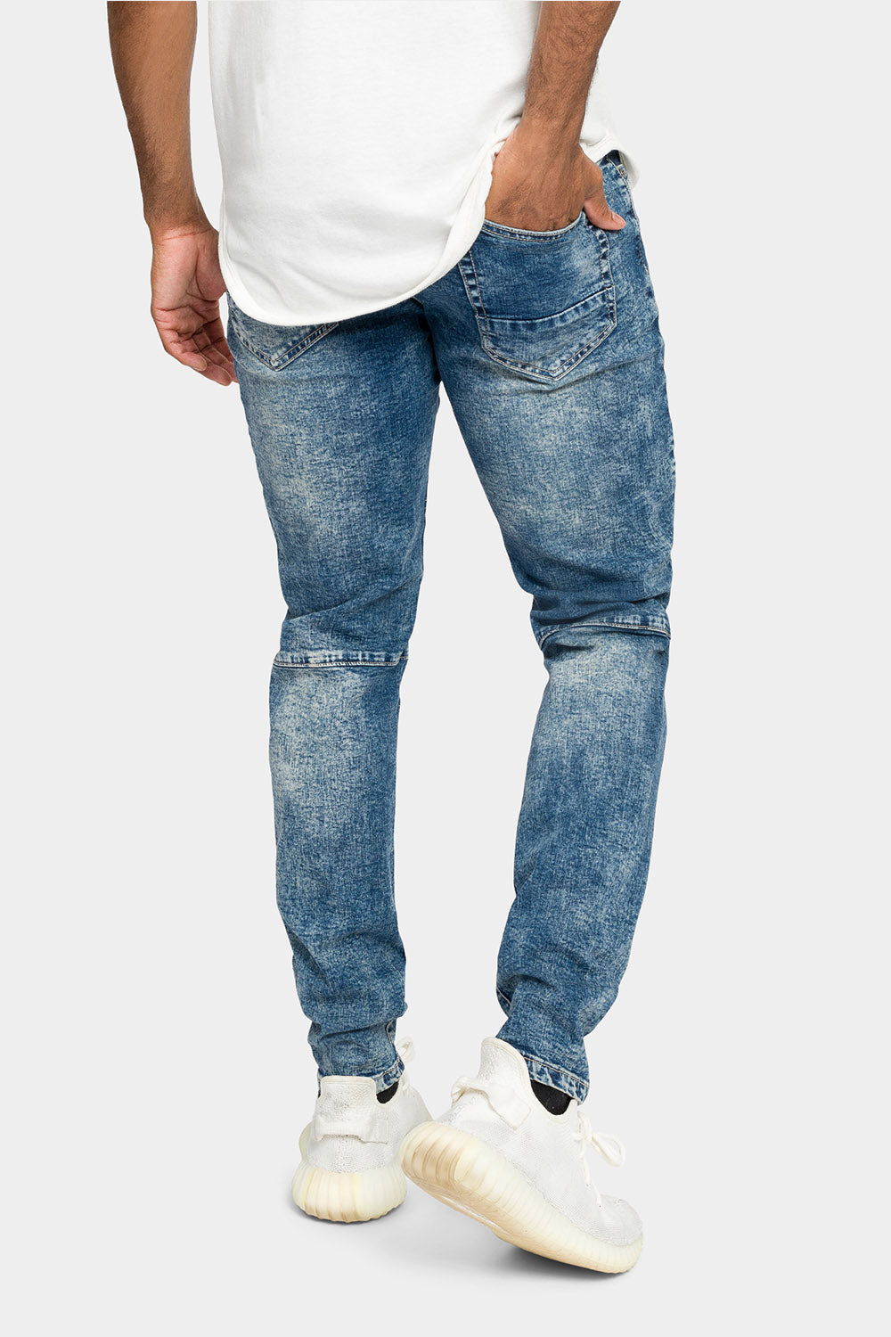 Full length view of the faded leg