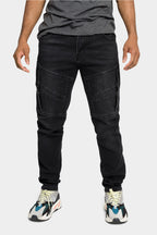 Moto Ribbed Skinny Denim Jeans