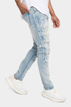 Zip fly and button waist detail