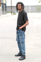 Utility Cargo Multi Pockets Denim Jeans