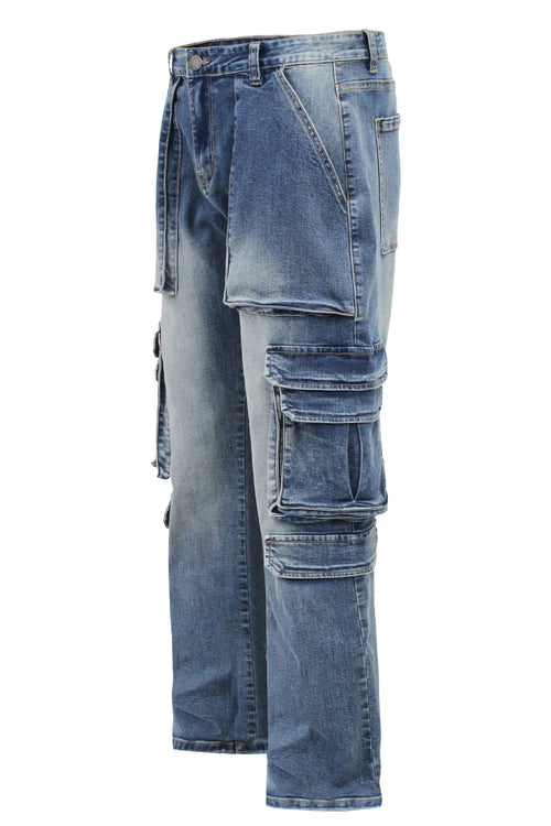 Close view of a raised cargo pocket