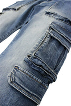 Zip fly and button waist detail