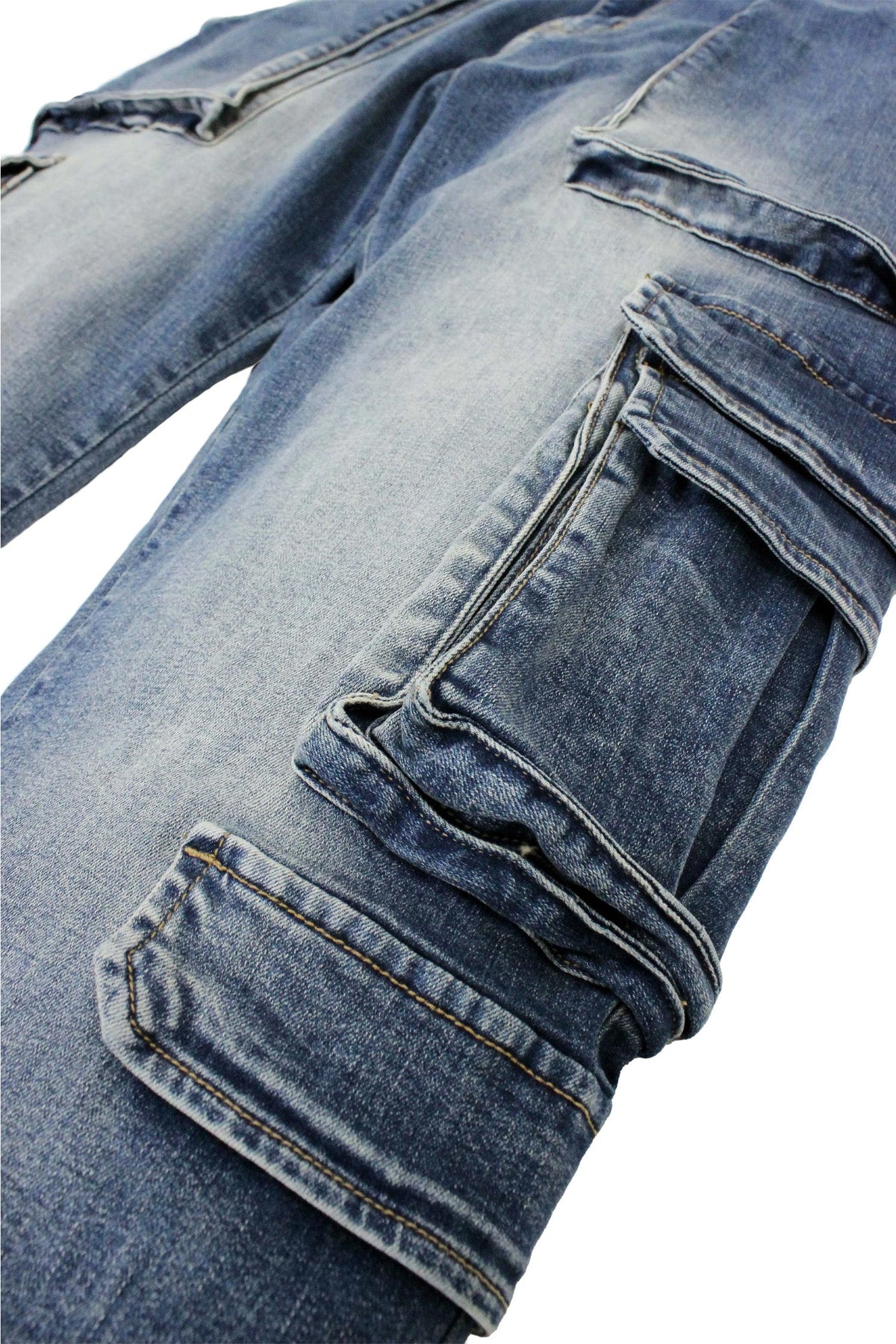 Zip fly and button waist detail