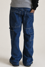 Oversized back pocket seen from behind