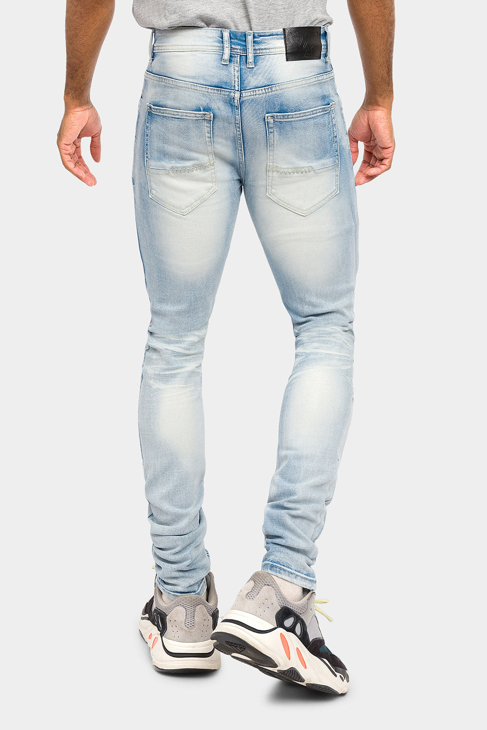 Full length view of the printed leg